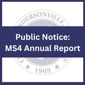 Public Notice: MS4 Annual Report