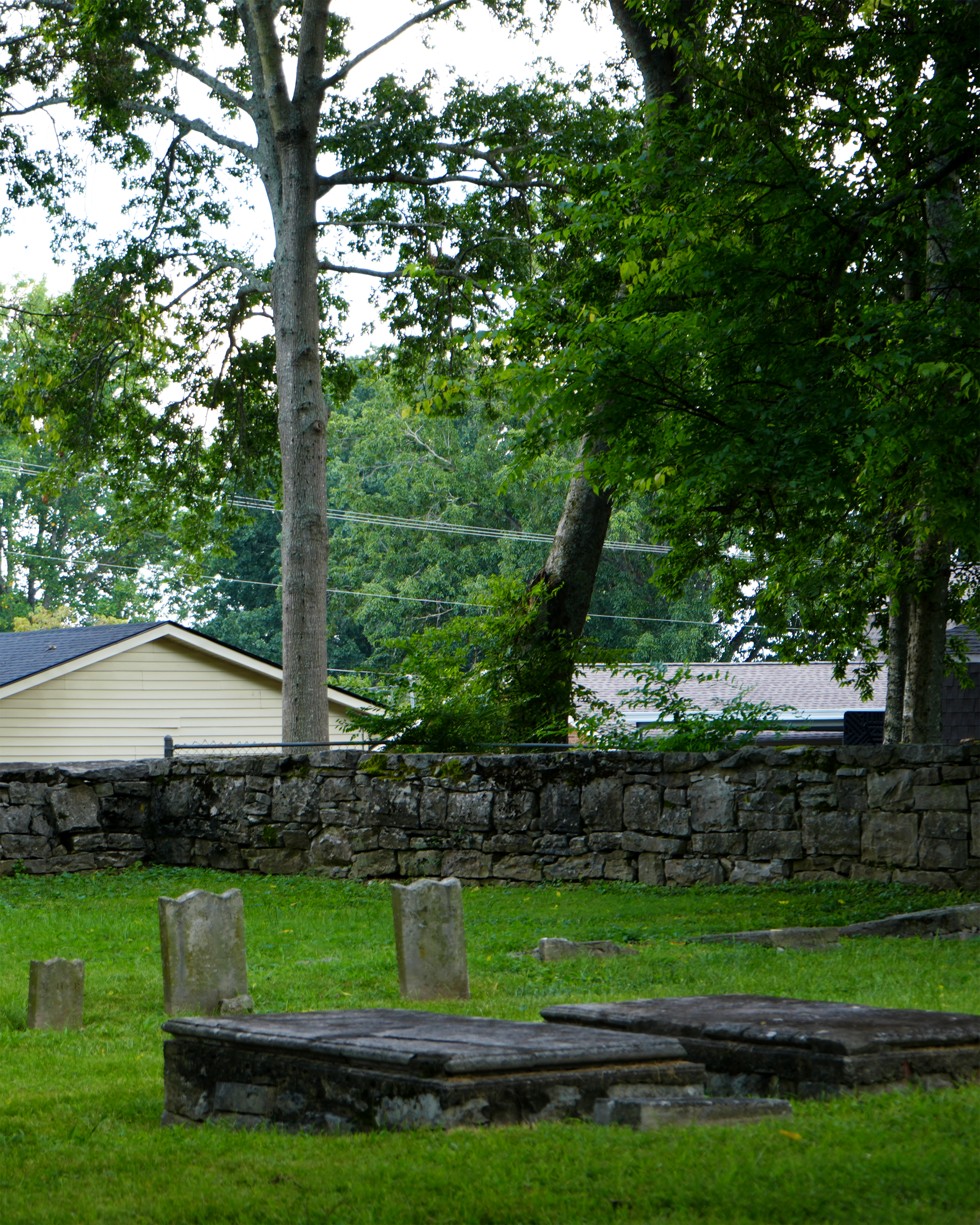 a photo of a historical cemetery in hendersonville