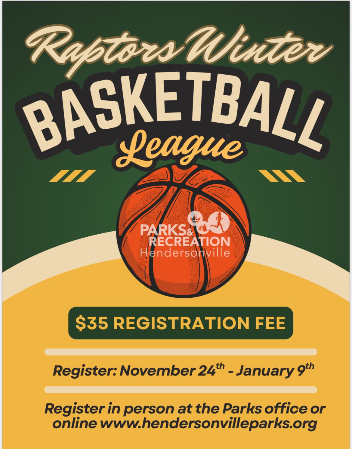 Raptors Basketball 2026 Flyer